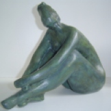 En attendant mon prince - sculpture bronze de Pascale Elghozi
