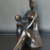 Osmose, sculpture bronze Pascale Elghozi